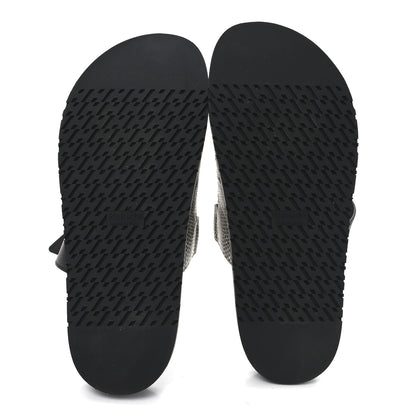 Hermes Lizard Calfskin Womens Chypre Sandals 40 Ombre Black 6 of 8
