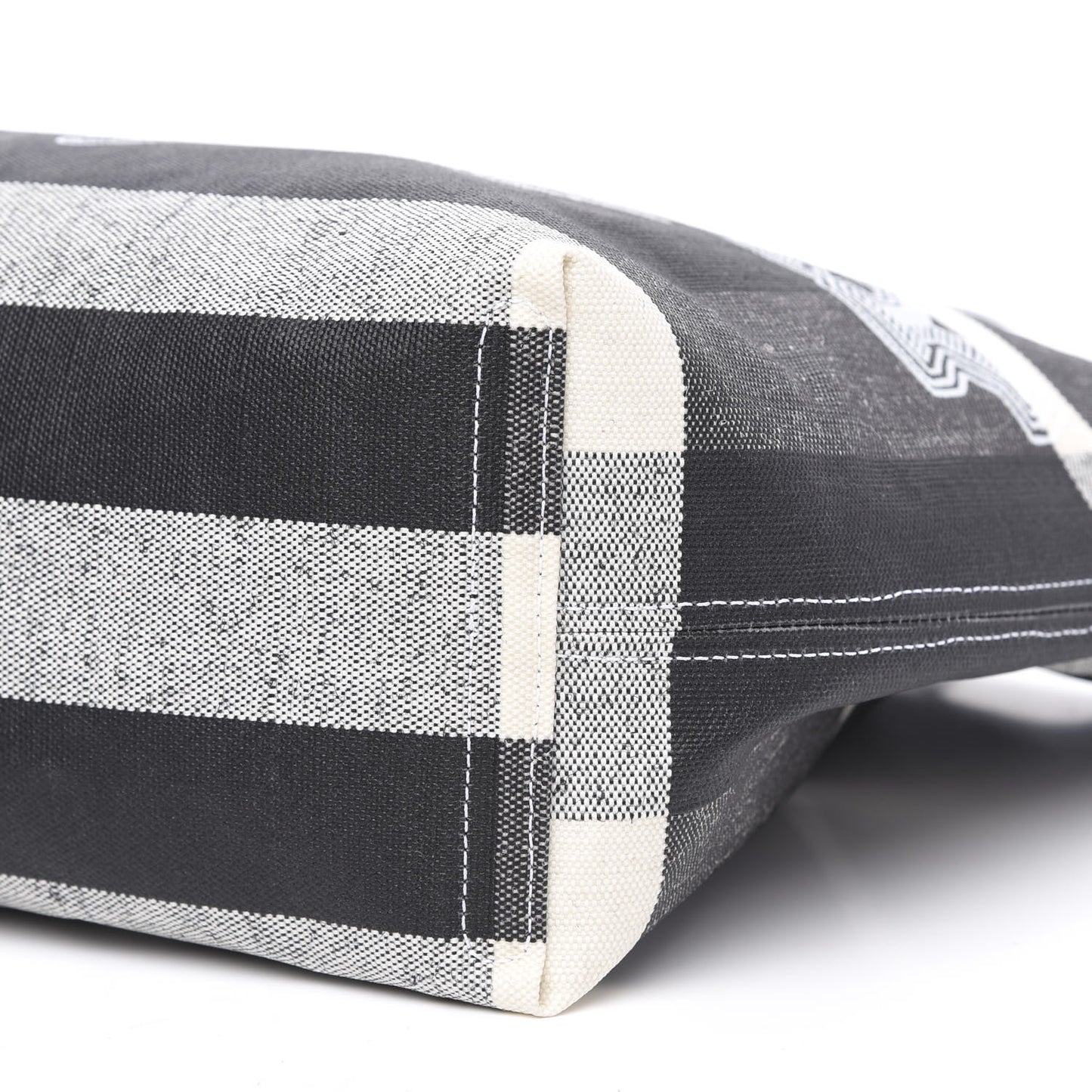 Coated Canvas Mega Check Medium Doodle Tote Black White