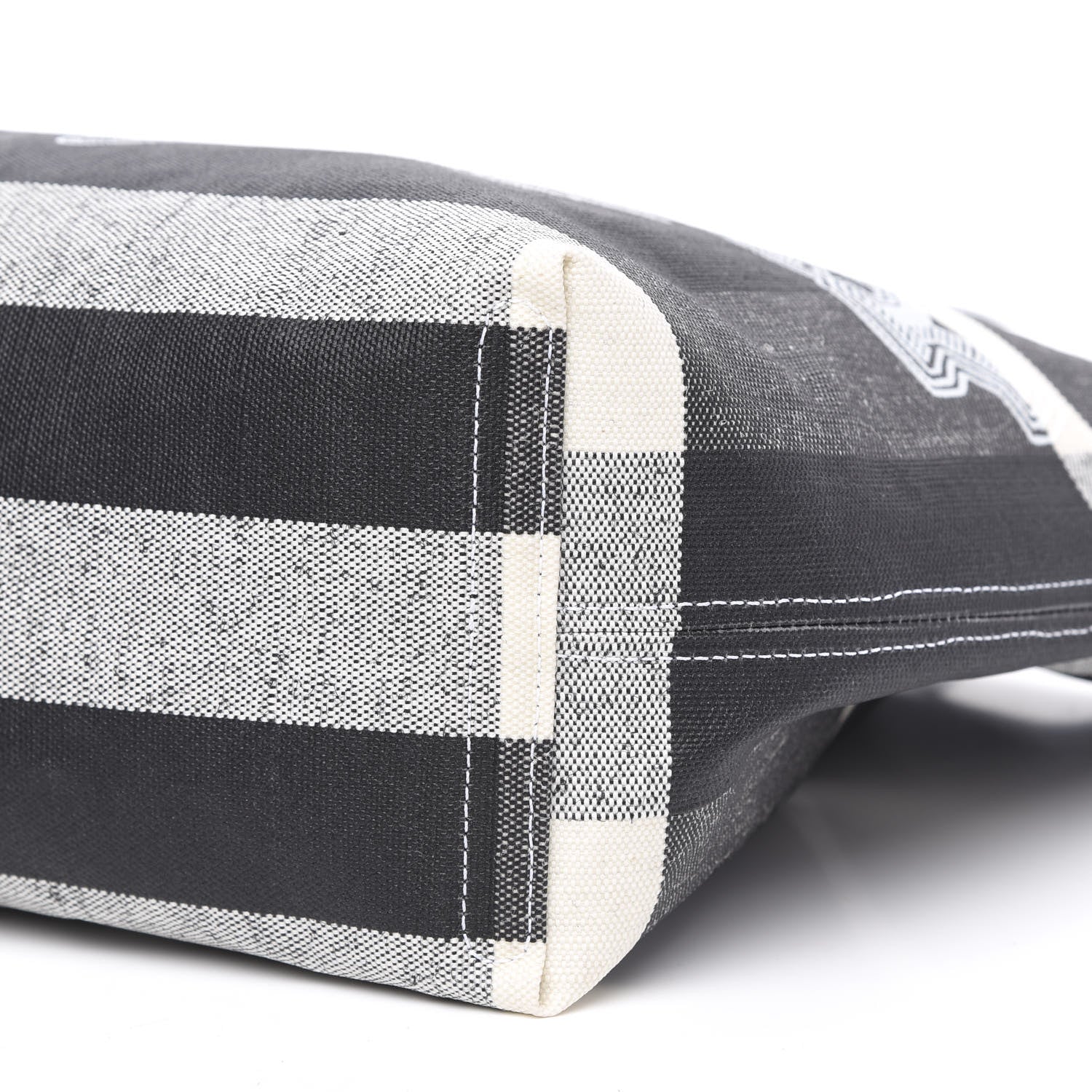 Burberry Coated Canvas Mega Check Medium Doodle Tote Black White 9 of 9