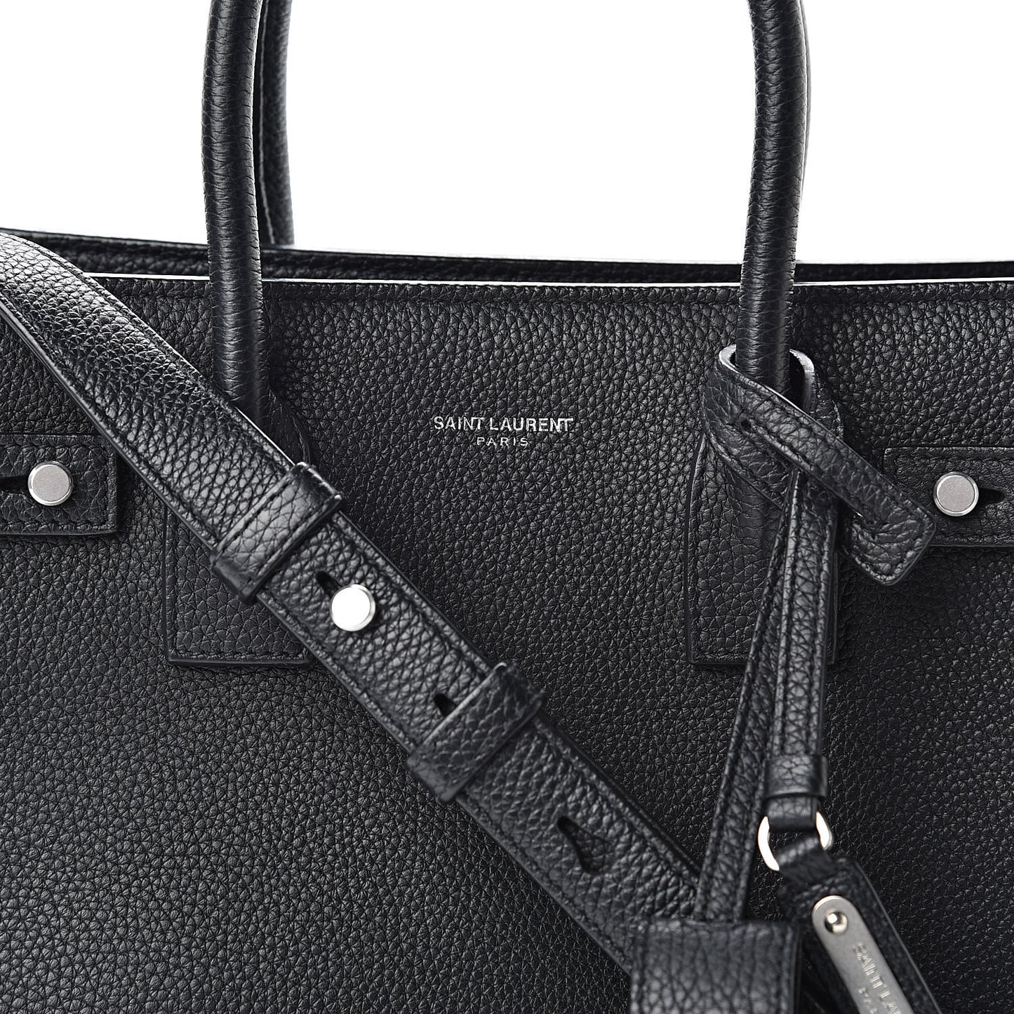 Grained Calfskin Baby Supple Sac De Jour Black