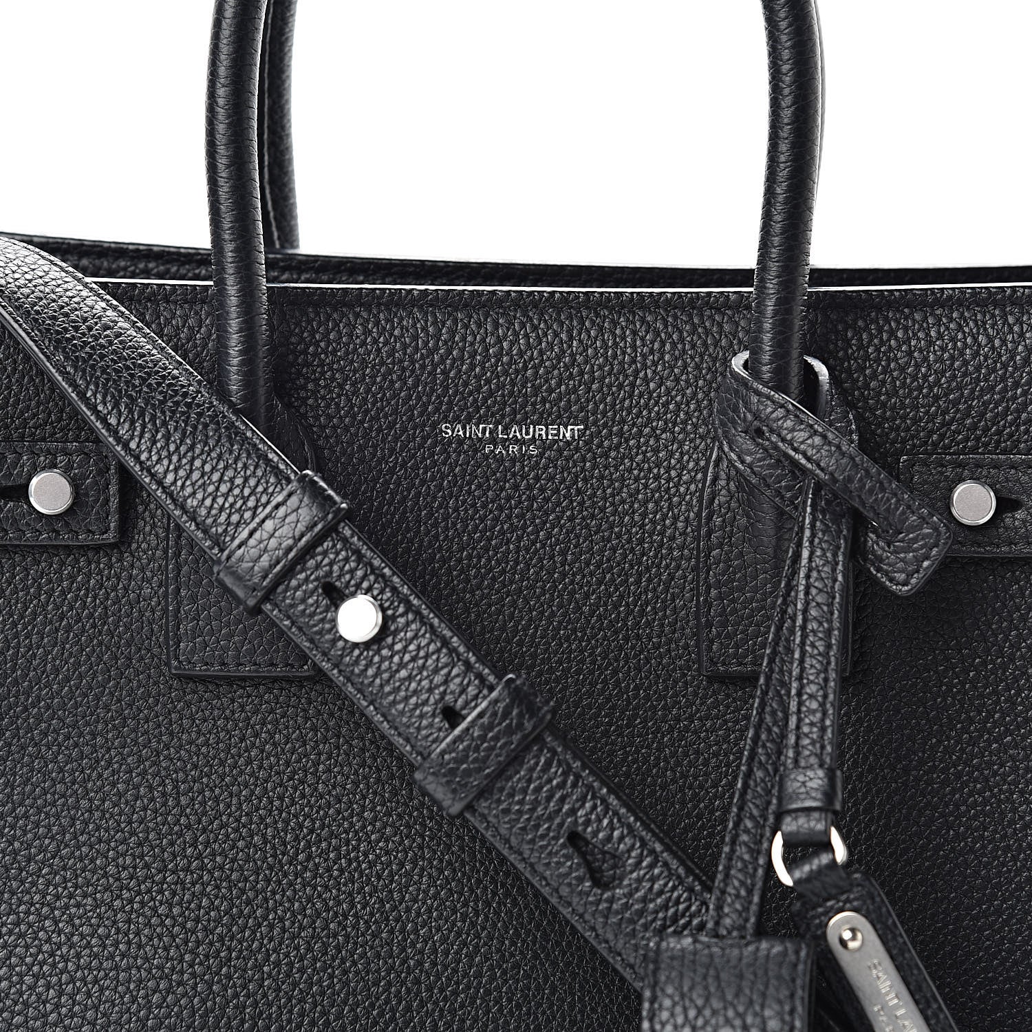 Saint Laurent Grained Calfskin Baby Supple Sac De Jour Black 8 of 10