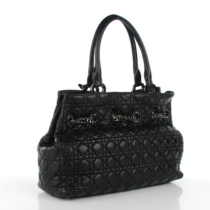 Christian Dior Lambskin Cannage Chri Chri Tote Black 3 of 7