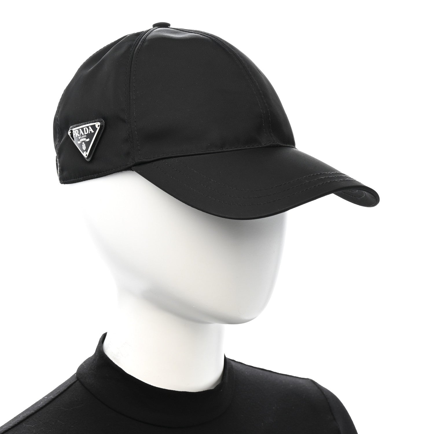 Prada Re-Nylon Mens Baseball Cap XL Black 1809476 – FASHIONPHILE