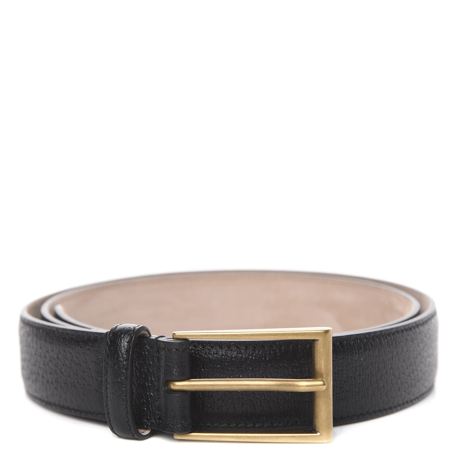 Gucci Textured Dollar Calfskin 30mm Belt 95 38 Black 1 of 6