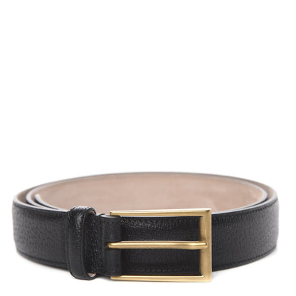 Gucci Textured Dollar Calfskin 30mm Belt 95 38 Black 1 of 6