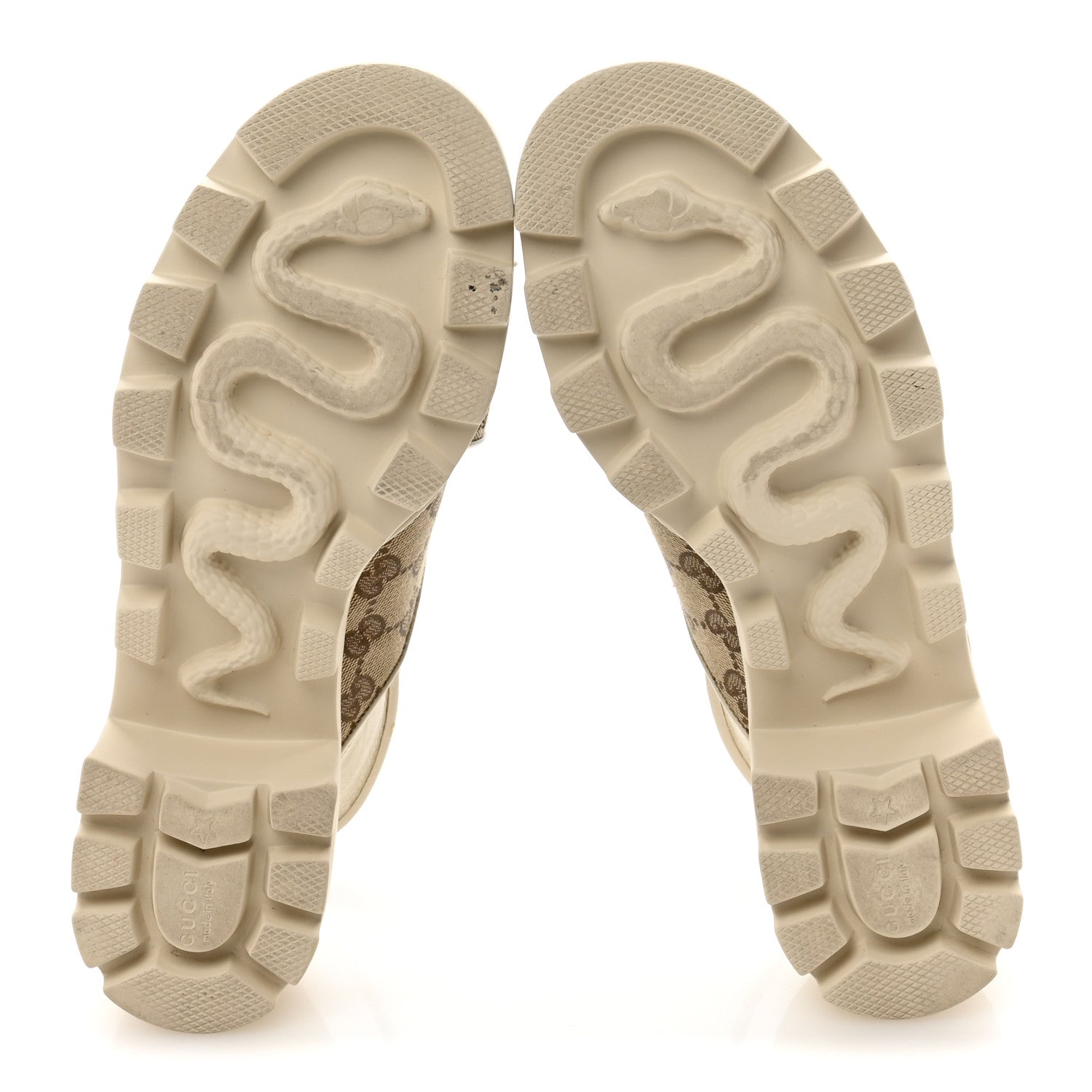 Gucci Monogram Granada Kid Trip 40/72mm Lug Sole Sandals 40 Beige Ebony Mystic White 6 of 9