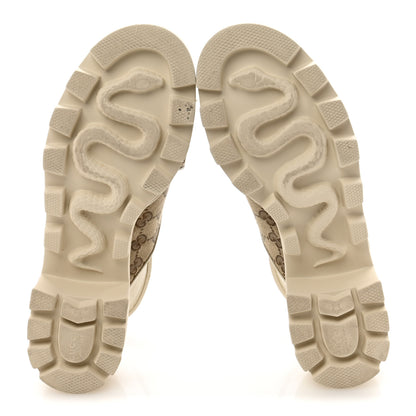 Gucci Monogram Granada Kid Trip 40/72mm Lug Sole Sandals 40 Beige Ebony Mystic White 6 of 9