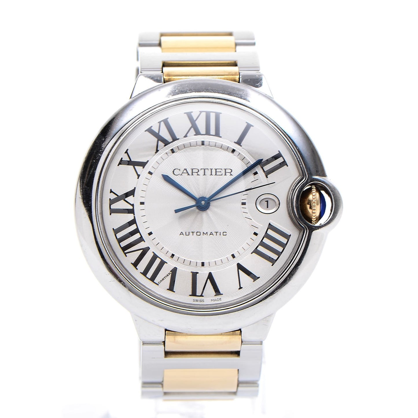 Stainless Steel 18K Yellow Gold 42mm Ballon Bleu De Automatic Watch