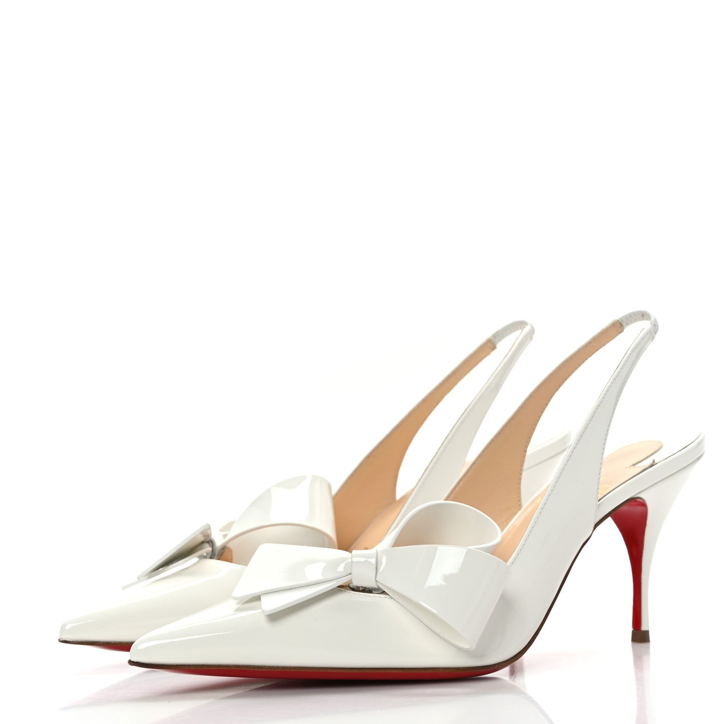 Patent Clare Nodo 80 Pumps 37.5 White