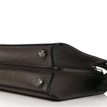 Fendi Cuoio Romano Lux Mini Peekaboo I SEE U Satchel Graphite 8 of 8
