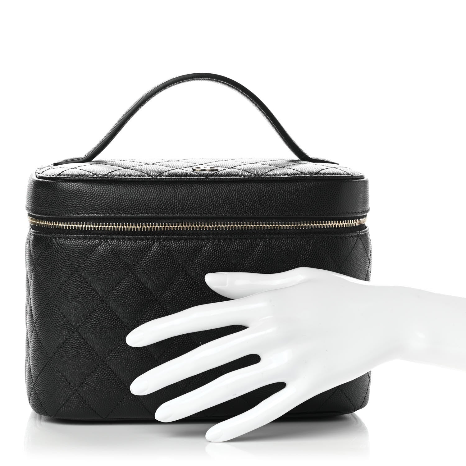 Chanel Caviar Quilted Large Vanity Pouch Black 2 of 9