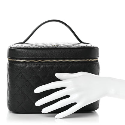 Chanel Caviar Quilted Large Vanity Pouch Black 2 of 9