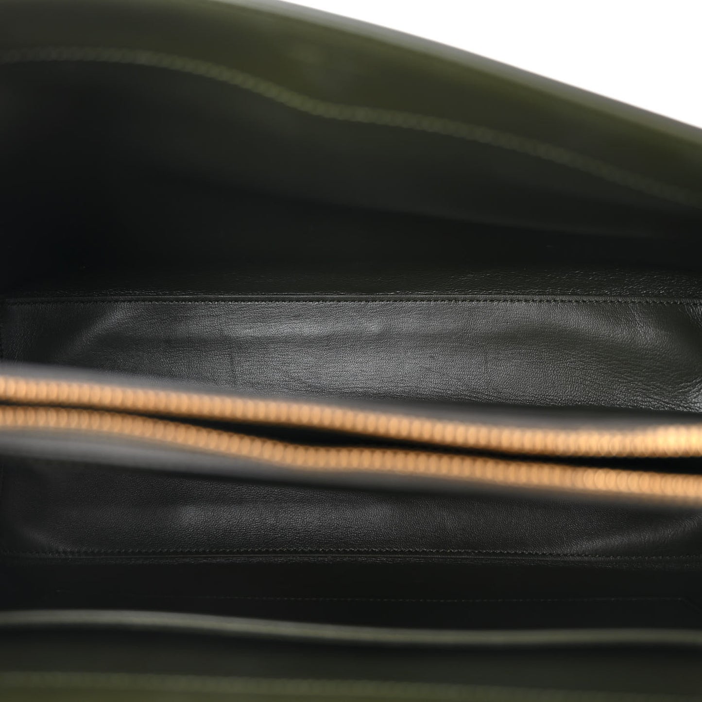 Satinated Calfskin Medium 16 Top Handle Bag Khaki