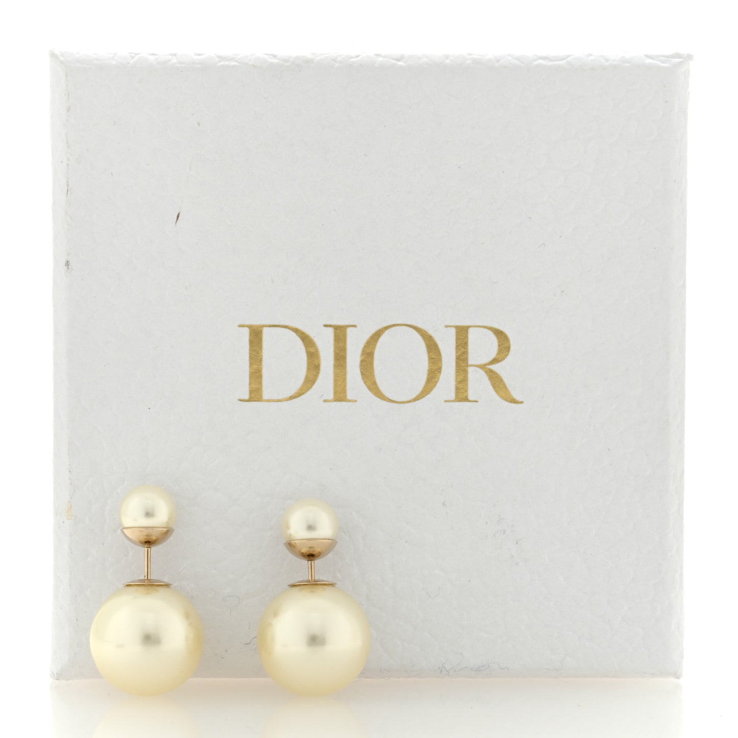 CHRISTIAN DIOR Pearl Mise En Dior Tribal Earrings Gold