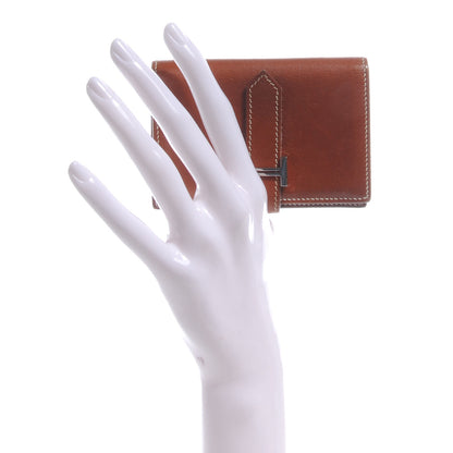 Hermes Veau Tadelakt Mini Bearn Wallet 2 of 7