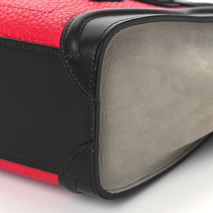 Celine Bullhide Calfskin Nubuck Nano Tri-Color Luggage Bright Red 9 of 10