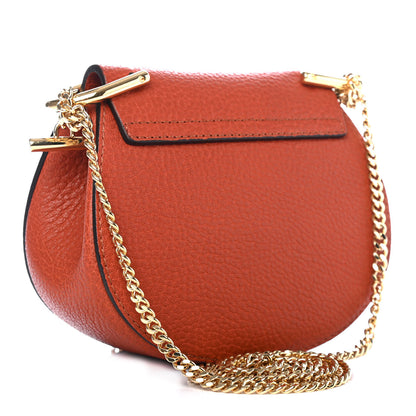 Chloe Grained Lambskin Nano Drew Shoulder Bag Coral Pop 2 of 4