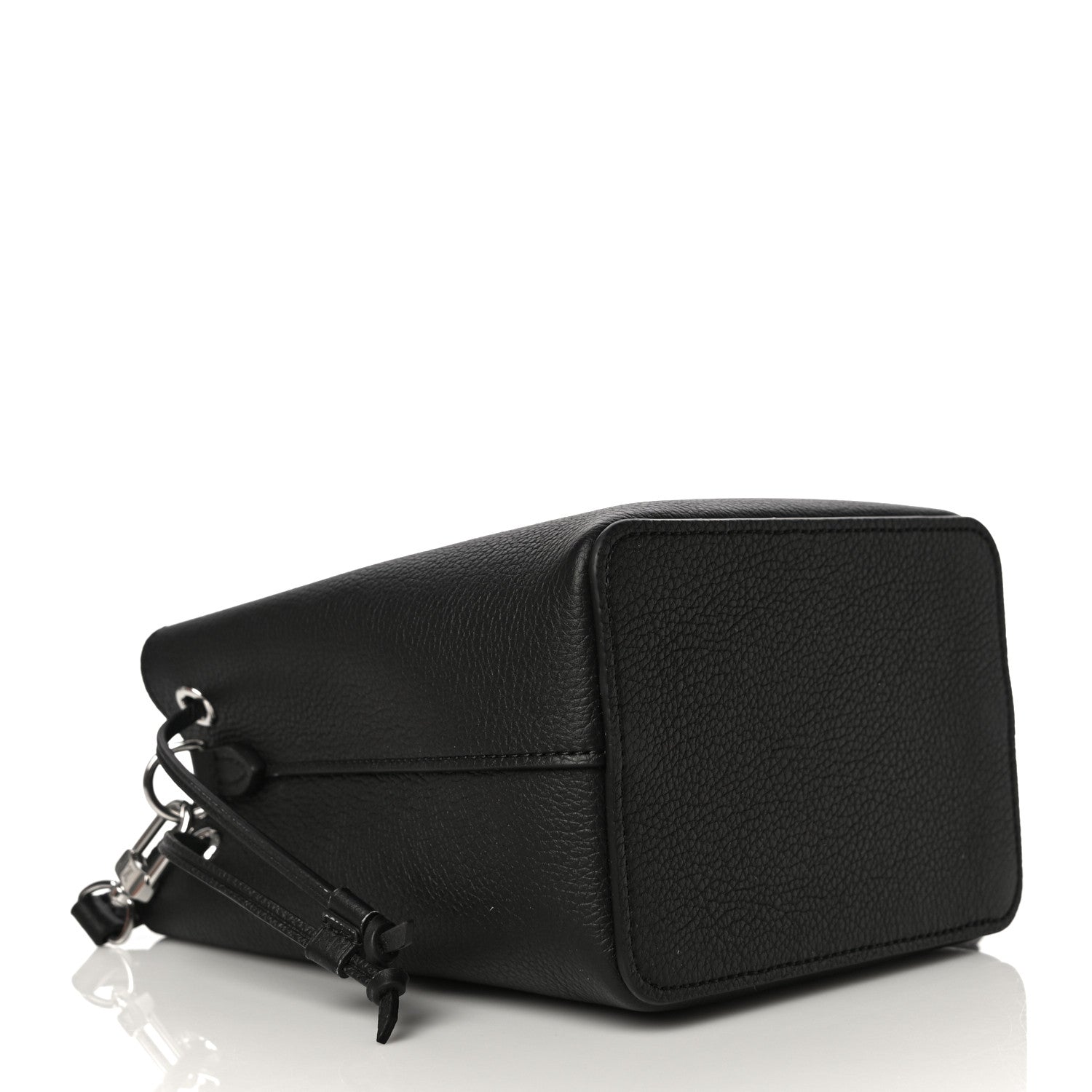 Louis Vuitton Calfskin Nano Lockme Bucket Black 4 of 10