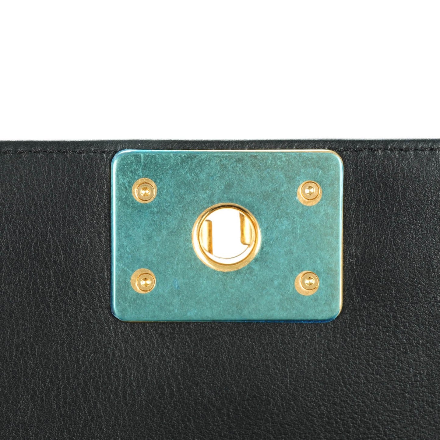 Calfskin Quilted Medium Boy Flap Black