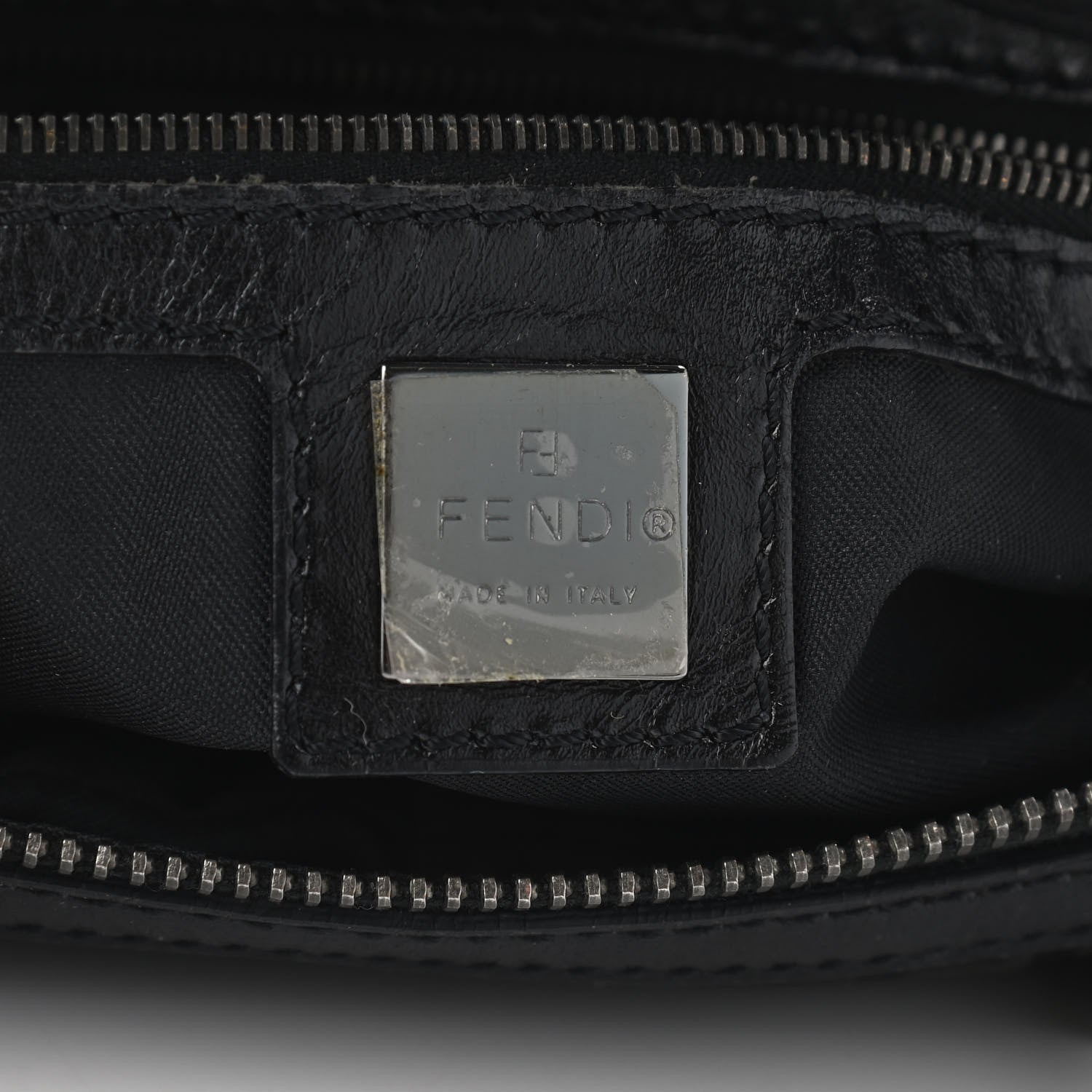 Fendi Zucchino Zip Top Tote Black 5 of 8