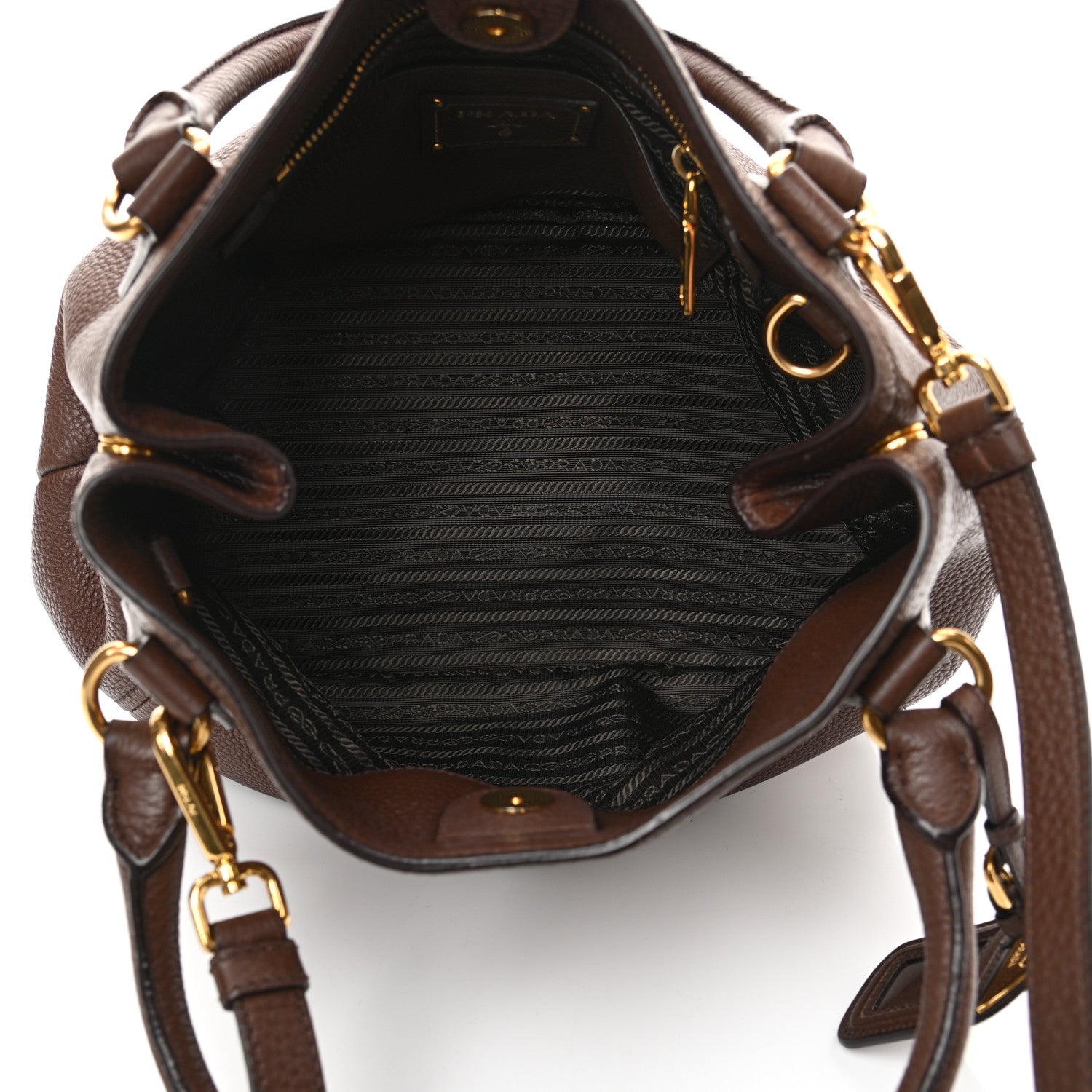 Prada Vitello Daino Shoulder Bag Bruciato 5 of 20