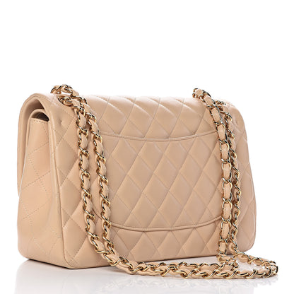 Chanel Lambskin Quilted Jumbo Double Flap Beige Clair 3 of 15