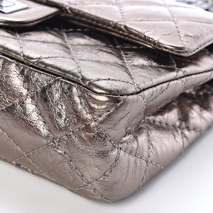 Chanel Metallic Aged Calfskin 2.55 Reissue 224 Flap Pewter 9 of 10