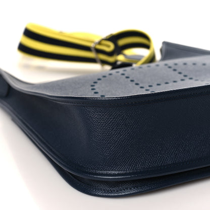 Hermes Epsom Amazone Evelyne III PM Bleu Indigo Lime 8 of 10