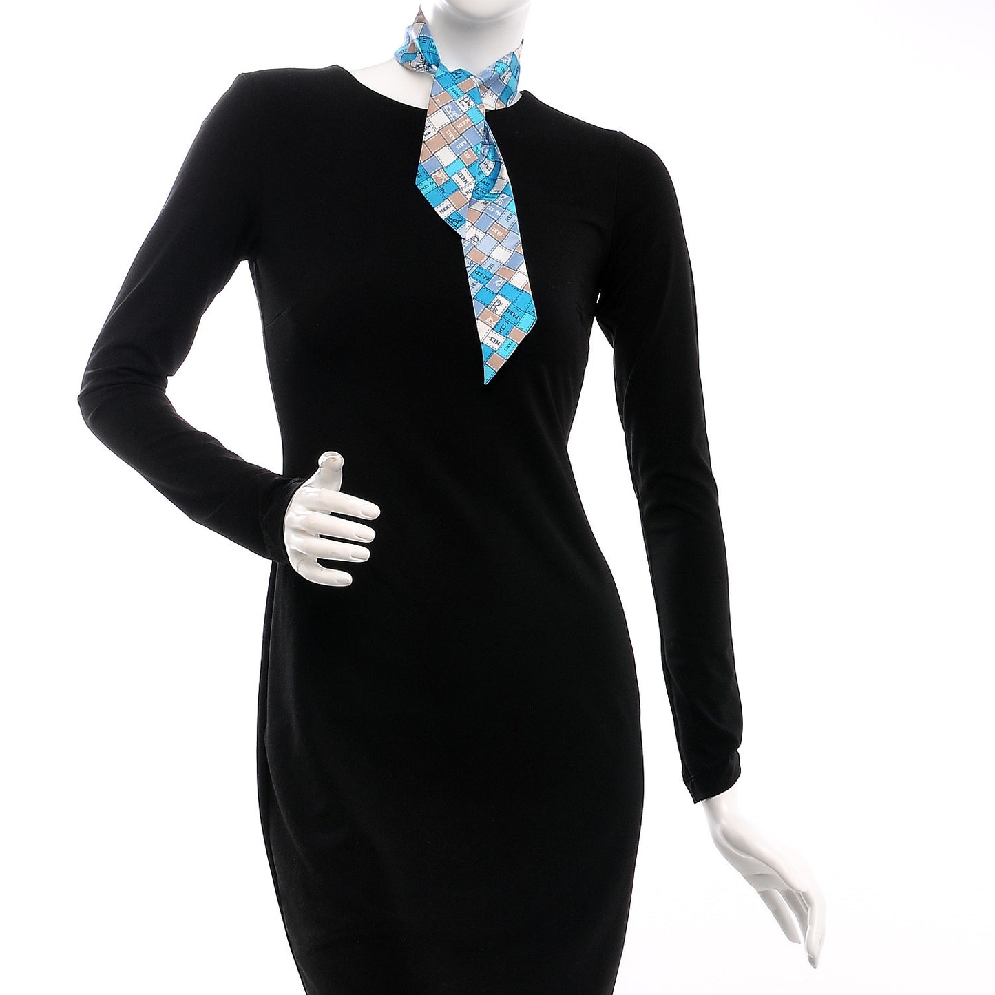 Silk Bolduc Au Carre Twilly Bleu Petrole Turquoise Masic