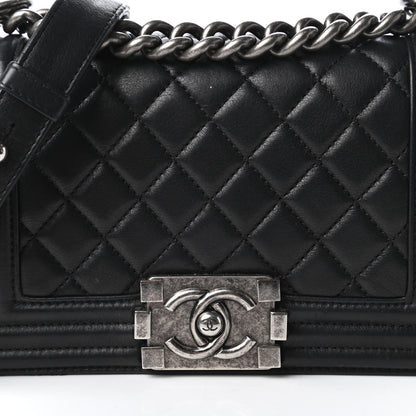 Chanel Calfskin Quilted Small Boy Flap Black 10 of 12