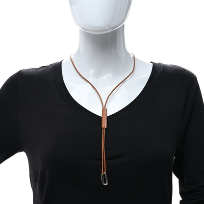 Hermes Palladium Curiosite Pendant Necklace Gold 3 of 4
