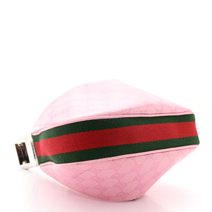 Gucci GG Crystal Coated Canvas Monogram Web Small Attache Shoulder Bag Pink 4 of 10