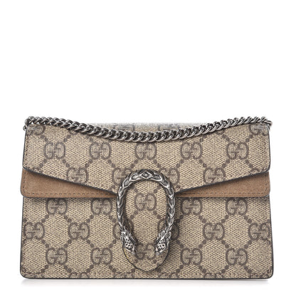 Gucci GG Supreme Monogram Super Mini Dionysus Shoulder Bag Taupe 1 of 10