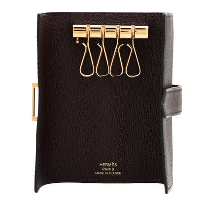 Hermes Chevre Mysore Bearn Multicles 4 Key Holder Rouge H 7 of 9