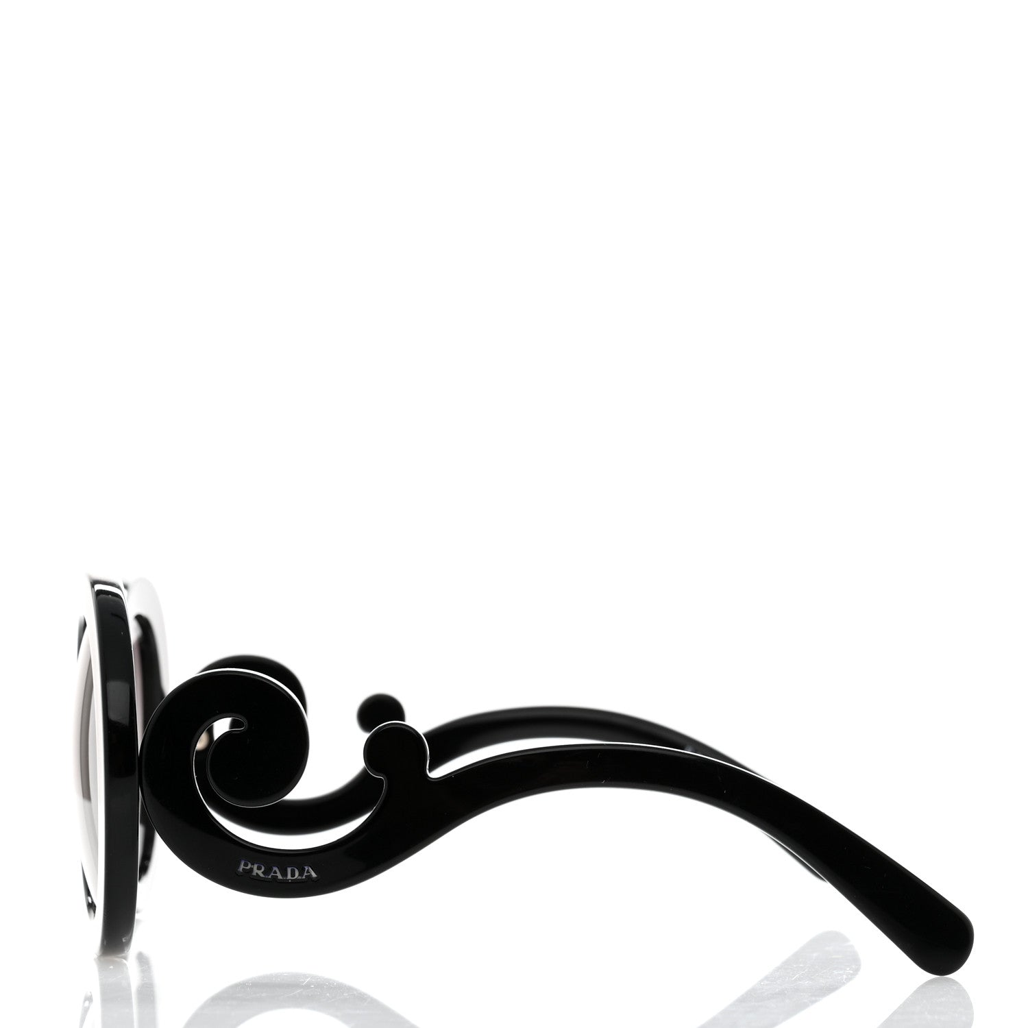 Prada Baroque Sunglasses SPR 27N Black 3 of 8