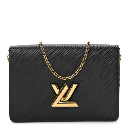 Louis Vuitton Epi Twist Belt Chain Wallet Black 1 of 9