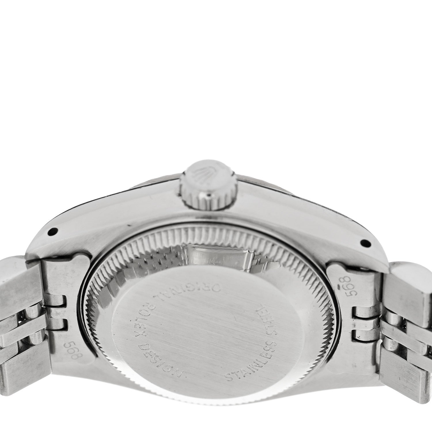 Rolex Stainless Steel 18K White Gold Diamond 26mm Oyster Perpetual Datejust Watch Silver 69174 4 of 5