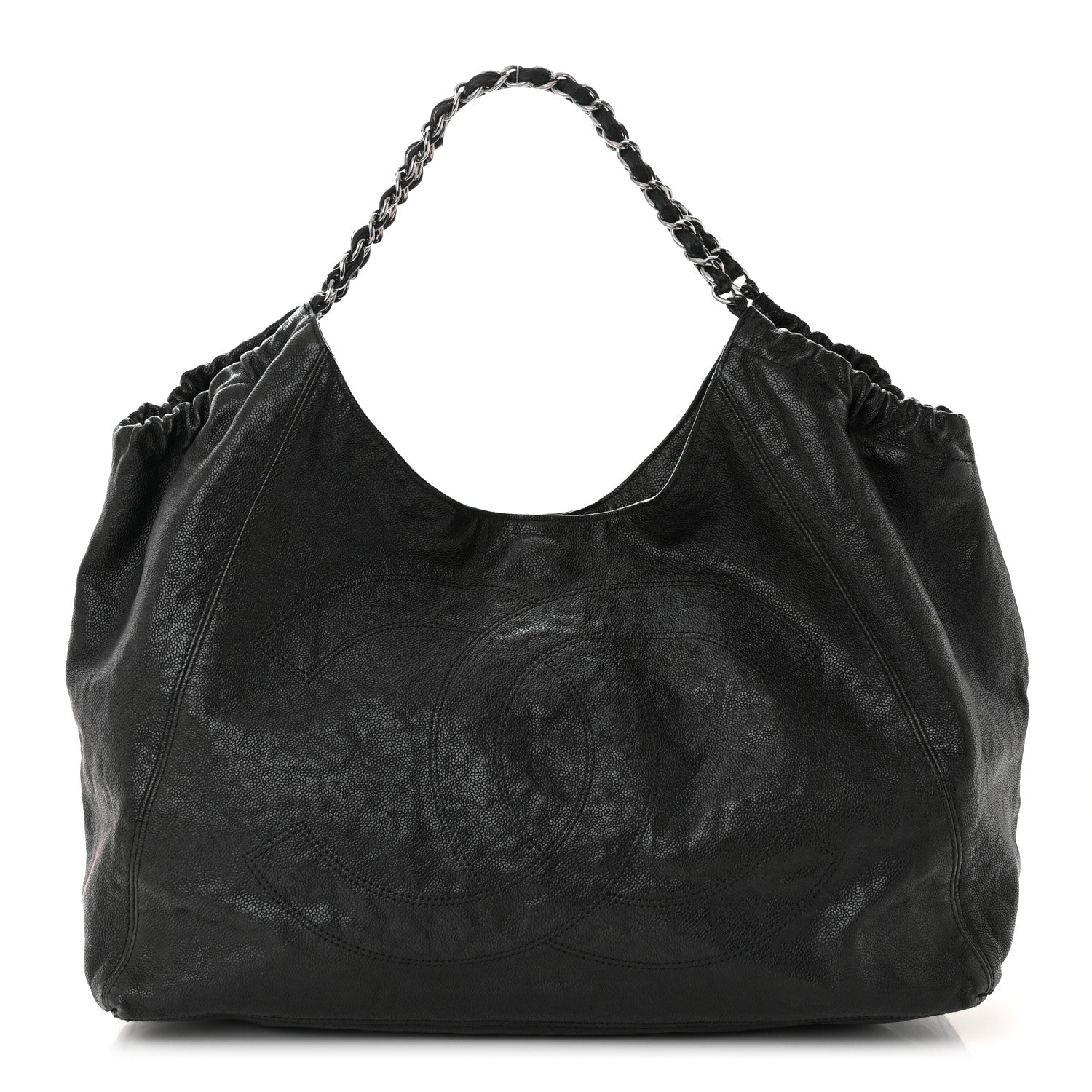 Chanel Distressed Caviar XL Coco Cabas Black 1 of 12