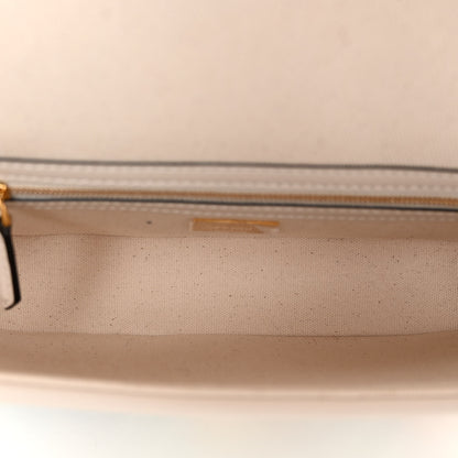 Fendi Canvas Vitello Seta FF Multicolor Embroidered Baguette Grezzo Multicolor Latte 5 of 9