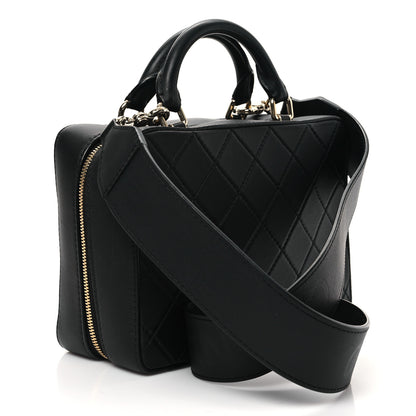 Chanel Calfskin Quilted Travel Kit Vanity Case Black 3 of 12