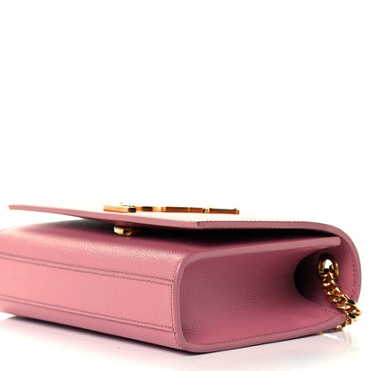Saint Laurent Grain De Poudre Small Classic Monogram Kate Satchel Old Rose 10 of 10