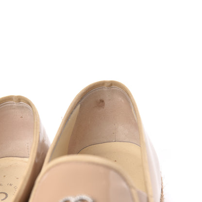 Chanel Patent CC Loafers Espadrille 39 Beige 10 of 10