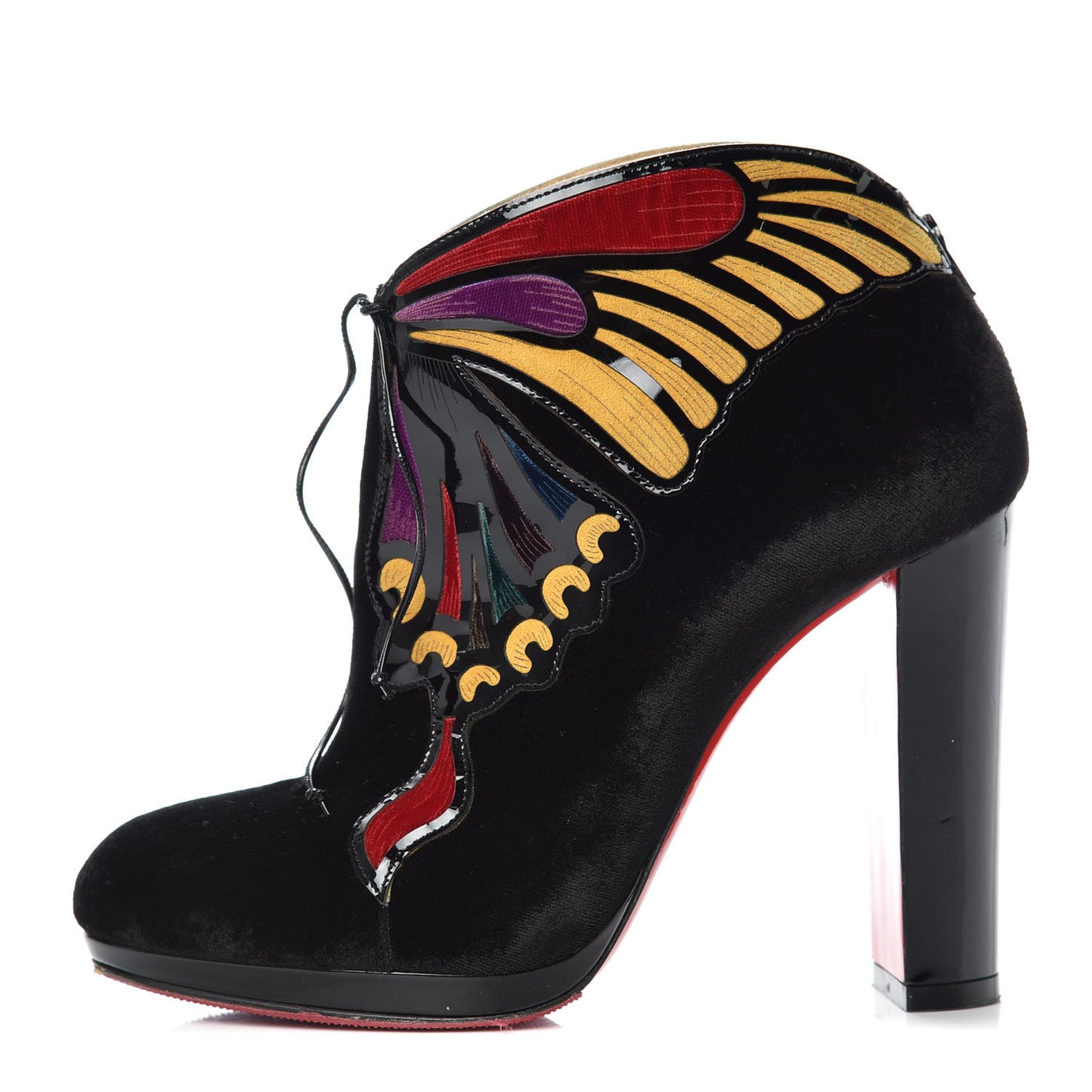 Velvet Mariposa Ankle Boots 37 Black