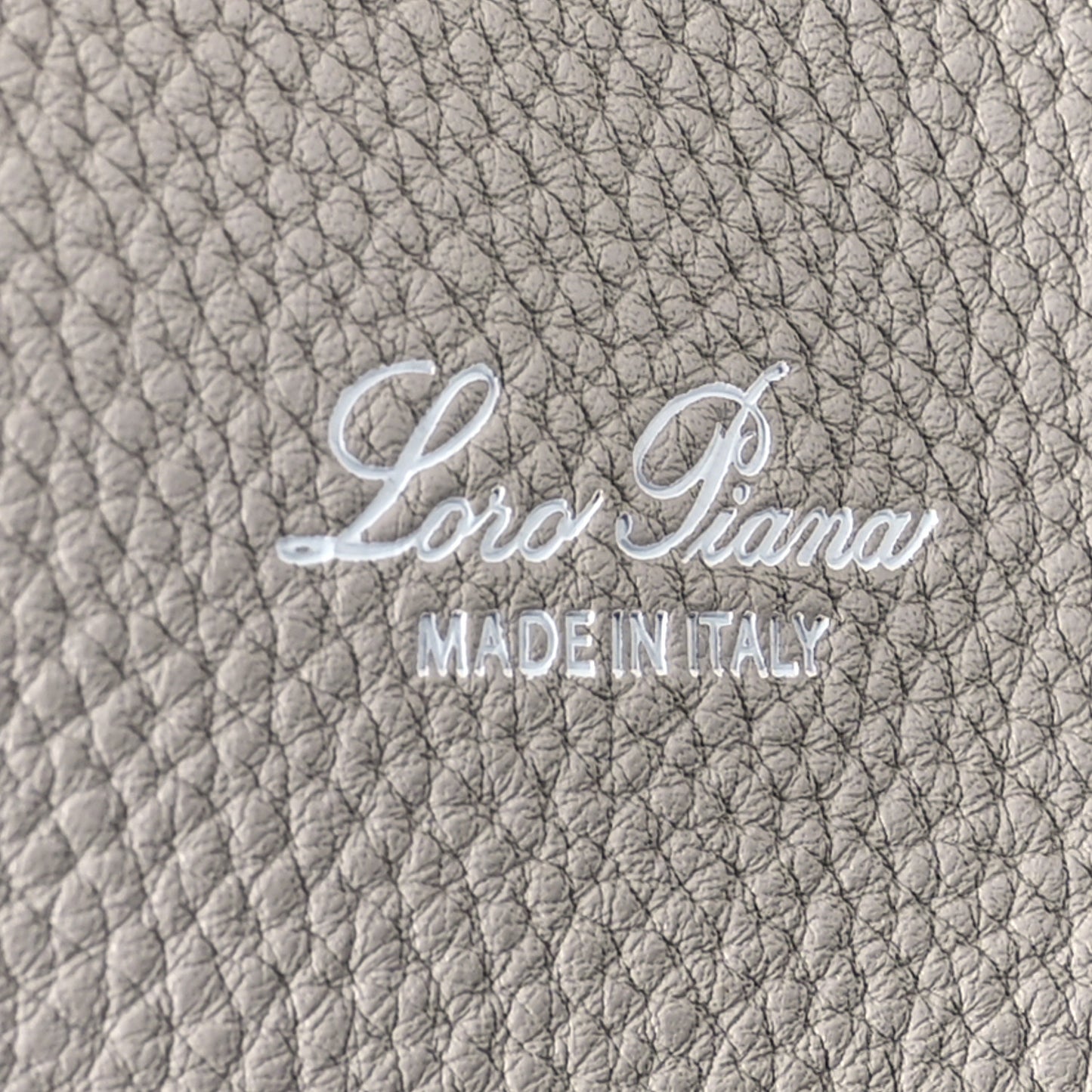 Grained Calfskin Large Bale Bag Stone
