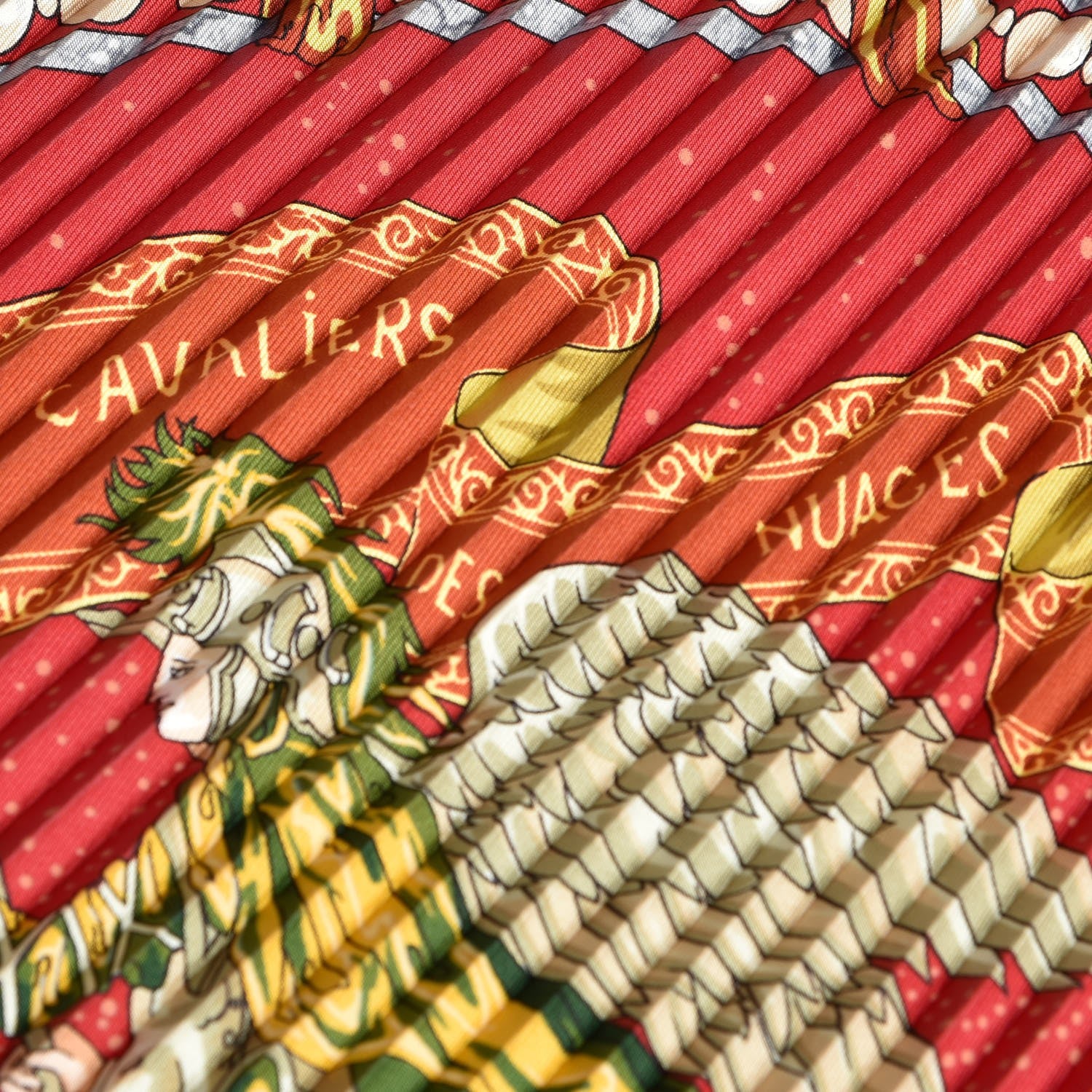 Hermes Silk Plisse Pythagore Scarf 90 5 of 6