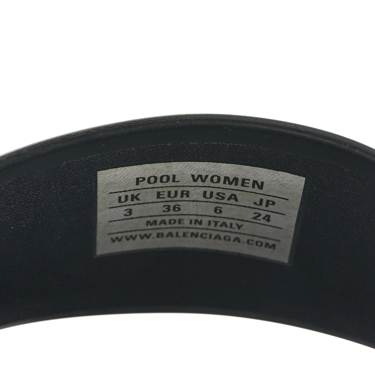 Rubber Womens BB Pool Slide Sandals 36 Black