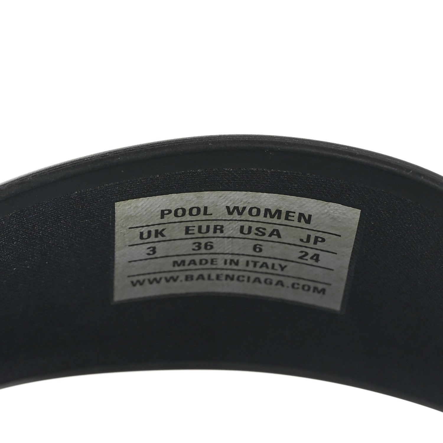 Balenciaga Rubber Womens BB Pool Slide Sandals 36 Black 7 of 8