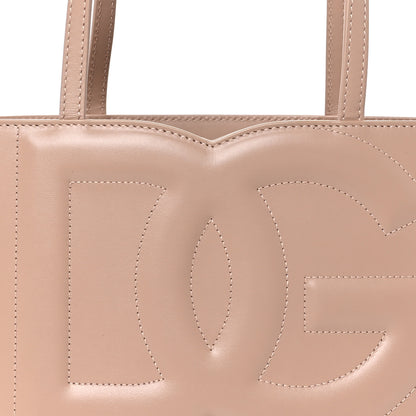 Dolce & Gabbana Calfskin Small DG Logo Shopper Tote Cipria 13 of 17