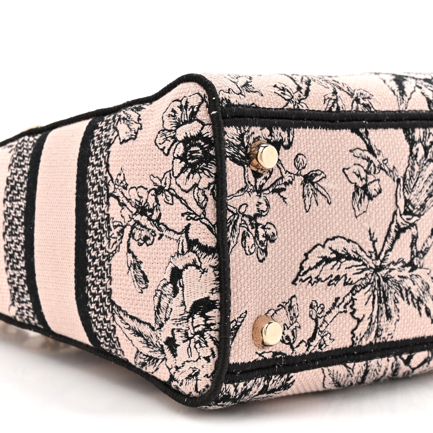 Canvas Embroidered Jardin Botanique Medium Lady D-Lite Light Pink Black