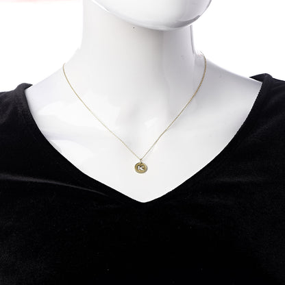 David Yurman 18K Yellow Gold Diamond Initial K Charm Pendant Necklace 2 of 7
